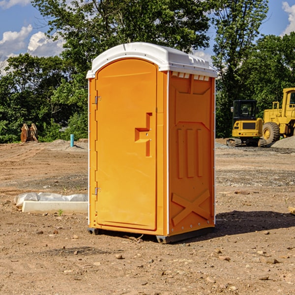 how often are the porta potties cleaned and serviced during a rental period in Dunbridge